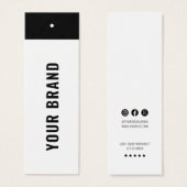 ビジネスのミニマリストブランド名の衣類つるラベル (正面&裏面)