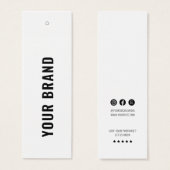 ビジネスのミニマリストブランド名の衣類つるラベル (正面&裏面)