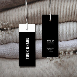 ビジネスのミニマリストブランド名の衣類つるラベル