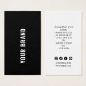 ビジネスのミニマリストブランド名の衣類つるラベル (正面&裏面)