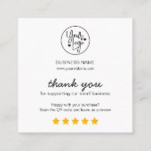 ビジネスのレビューQRコードレビューリンク スクエア名刺 (正面)