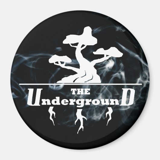 ビジネスのロゴが煙の背景を蒸発 マグネット (正面)