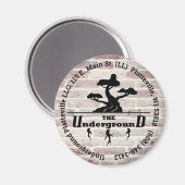 ビジネスのロゴが煙の背景を蒸発 マグネット (正面/裏面)