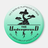 ビジネスのロゴとお客様への感謝の気持ち マグネット (正面)