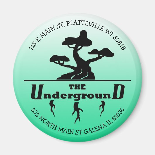 ビジネスのロゴとお客様への感謝の気持ち マグネット (正面)