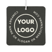 ビジネスのロゴとカスタム黒の文字曲線 カーエアーフレッシュナー (正面)