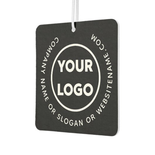 ビジネスのロゴとカスタム黒の文字曲線 カーエアーフレッシュナー (左)