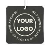 ビジネスのロゴとカスタム黒の文字曲線 カーエアーフレッシュナー (裏面)