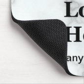 ビジネスのロゴと名前フェイク白い大理石テンプレート マウスパッド (コーナー)