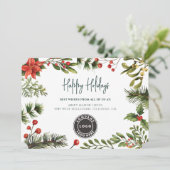 ビジネスのロゴのクリスマス社員の手配 シーズンカード (スタンド正面)