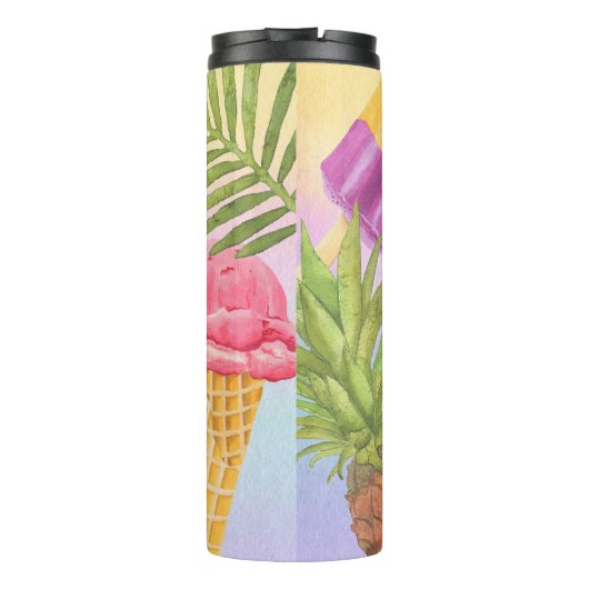 ビジネスのロゴの水の色のアイスクリームをパーソナライズ タンブラー (裏面)