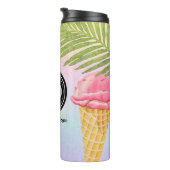 ビジネスのロゴの水の色のアイスクリームをパーソナライズ タンブラー (回転右)