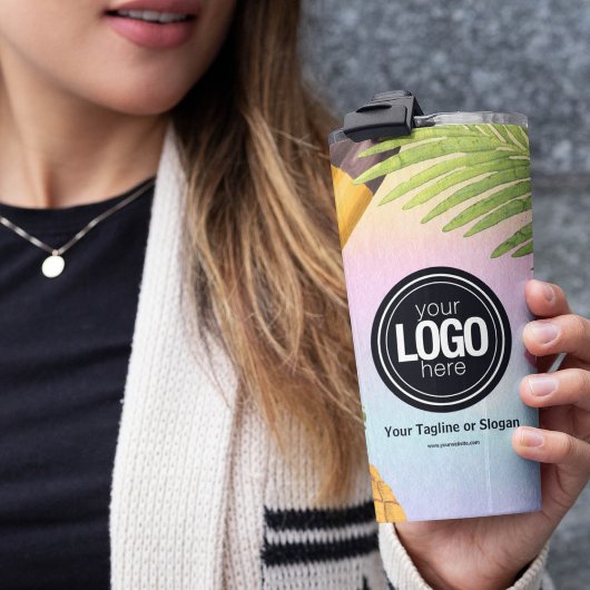 ビジネスのロゴの水の色のアイスクリームをパーソナライズ タンブラー