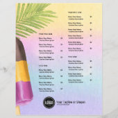 ビジネスのロゴの水の色のアイスクリームをパーソナライズ チラシ (裏面)