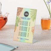 ビジネスのロゴの水の色のアイスクリームをパーソナライズ 台座サイン (インサイチュ)