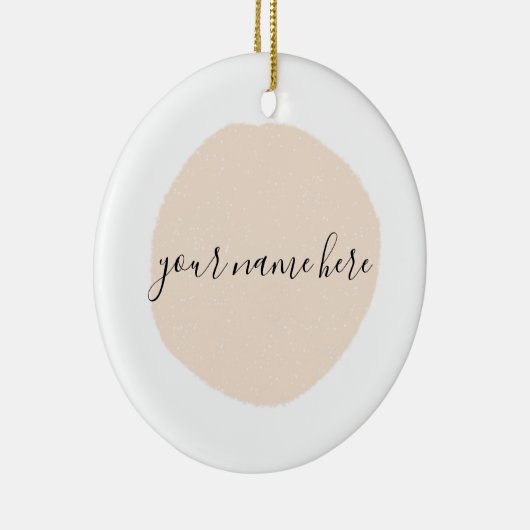 ビジネスのロゴピンクのブラシストローク セラミックオーナメント (右)