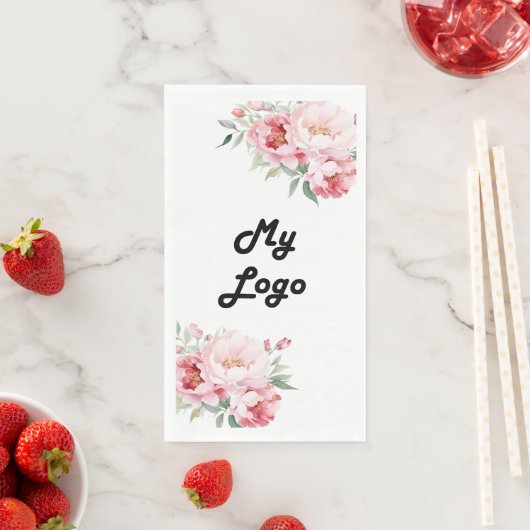 ビジネスのロゴピンク花模様のブランドカラー (インサイチュ)