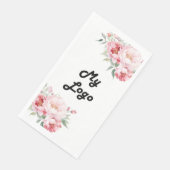 ビジネスのロゴピンク花模様のブランドカラー (コーナー)