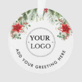 ビジネスのロゴモダンブランドのクリスマスグリーン オーナメント (正面)