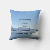 ビジネスのロゴ写真の旅行ツーリズム クッション (裏面)