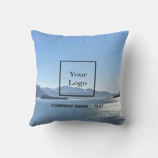 ビジネスのロゴ写真の旅行ツーリズム クッション (裏面)
