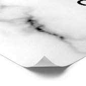 ビジネスのロゴ写真ようこそ大理石の白 ポスター (角)