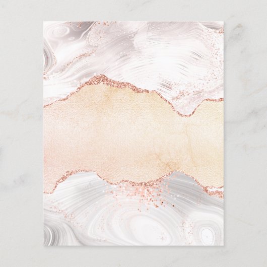 ビジネスのロゴ写真qrコードをインストールしたアゲート大理石 チラシ (裏面)