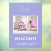 ビジネスのロゴ紫ラベンダー写真へようこそ ウィンドウサイン (シート3)