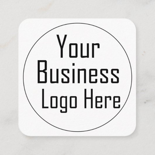 ビジネスのロゴ スクエア名刺 (裏面)