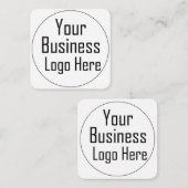 ビジネスのロゴ スクエア名刺 (正面/裏面)