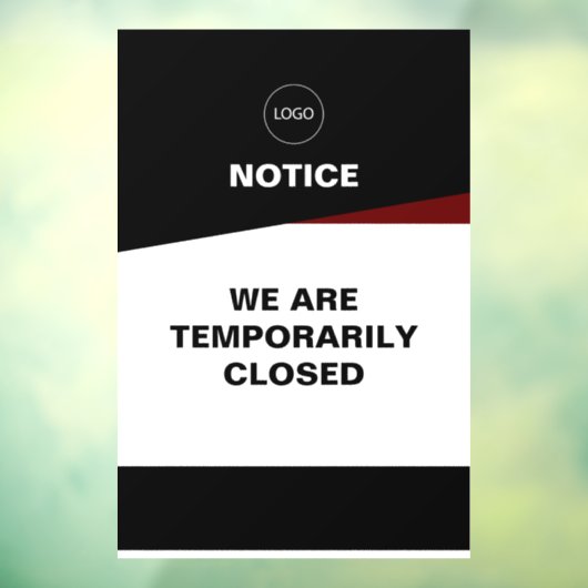 ビジネスの一時的な閉鎖ウィンドウの固定 ウィンドウサイン (シート3)