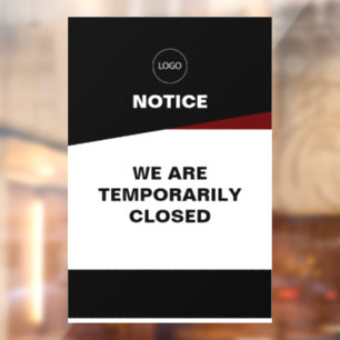 ビジネスの一時的な閉鎖ウィンドウの固定 ウィンドウサイン