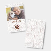 ビジネスの写真と名前と茶色のポー バッジ (正面&裏面)