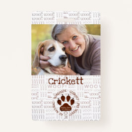 ビジネスの写真と名前と茶色のポー バッジ