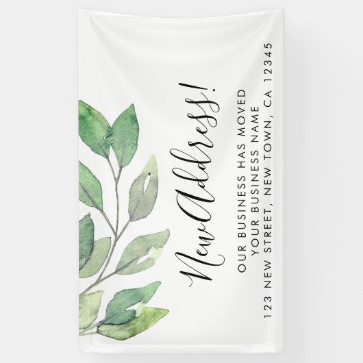 ビジネスの動きに関する発表 横断幕 (縦)