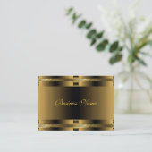 ビジネスの古い金ゴールドアールデコ 名刺 (スタンド正面)