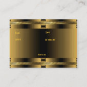 ビジネスの古い金ゴールドアールデコ 名刺 (裏面)