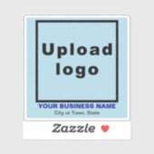 ビジネスの場所ライトブルースクエアビニル シール (シート)