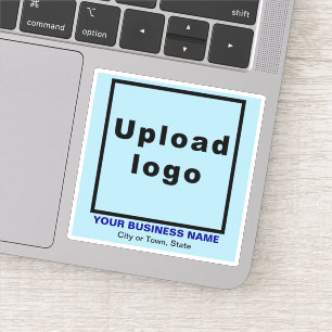 ビジネスの場所ライトブルースクエアビニル シール