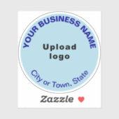 ビジネスの場所ライトブルー丸ビニル シール (シート)