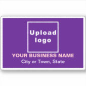 ビジネスの場所（紫の四角形ビニール） シール (正面)