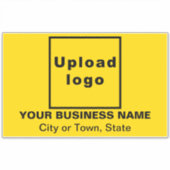 ビジネスの場所（黄色い大きい四角形ビニール） シール (正面)