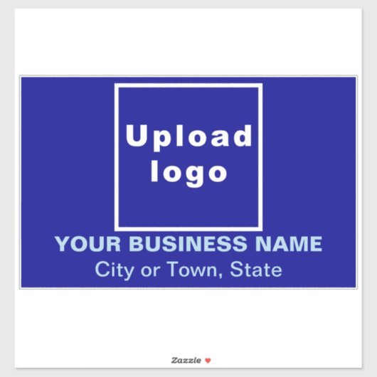 ビジネスの場所Blue Large Rectangle Vinyl シール (シート)