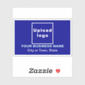 ビジネスの場所Blue Rectangleビニールステッカー シール (シート)