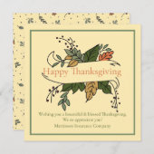 ビジネスの幸せな感謝の気持ち シーズンカード (正面/裏面)