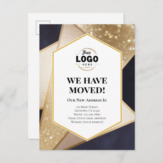 ビジネスの幾何学的な移動を行いました ポストカード (正面/裏面)