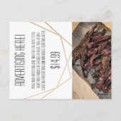 ビジネスの広告カードホワイトローゼス金ゴールドジオメトリ ポストカード (裏面)