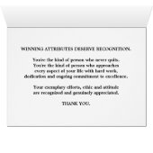 ビジネスの従業員の感謝、勝者及び生命 (内部横(下))