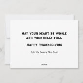 ビジネスの感謝祭のカード シーズンカード (裏面)