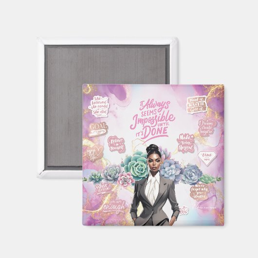 ビジネスの成功と女性のエンパワーメント マグネット (正面/裏面)